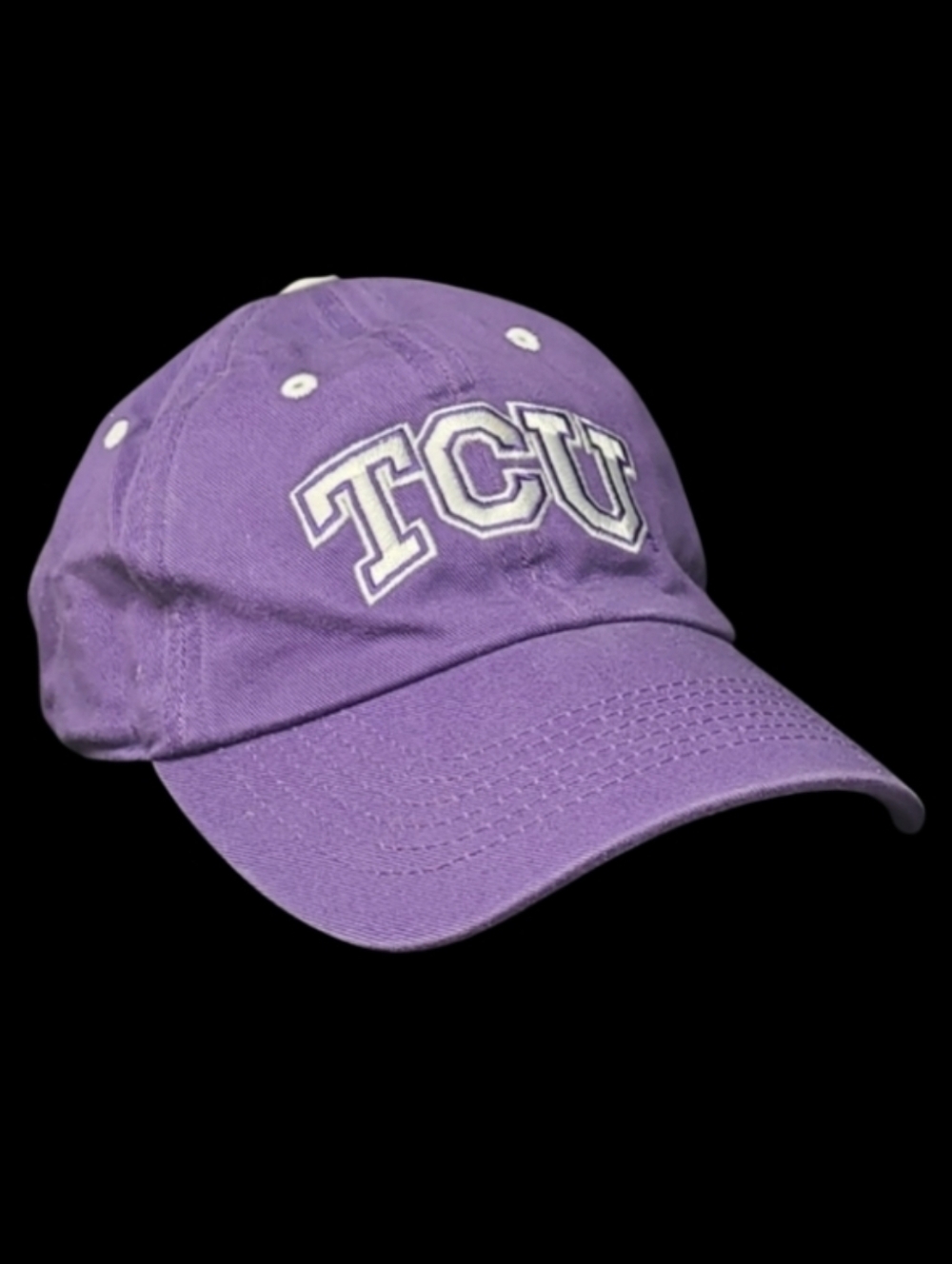 TCU BALL CAP COLLEGIATE LICENSED PRODUCT HOOK-AND-LOOP ADJUSTABLE CLOSURE